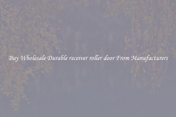 Buy Wholesale Durable receiver roller door From Manufacturers