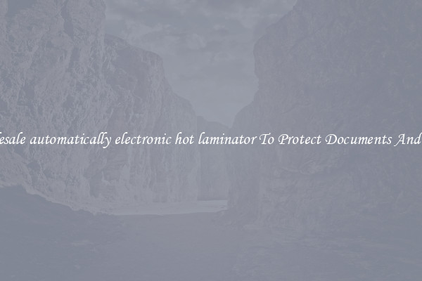 Wholesale automatically electronic hot laminator To Protect Documents And Cards