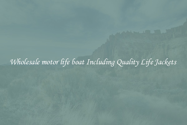Wholesale motor life boat Including Quality Life Jackets 