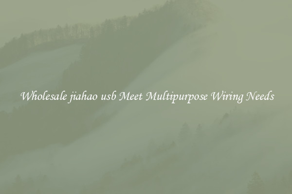 Wholesale jiahao usb Meet Multipurpose Wiring Needs