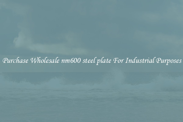 Purchase Wholesale nm600 steel plate For Industrial Purposes