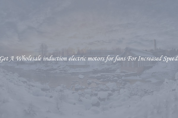Get A Wholesale induction electric motors for fans For Increased Speeds