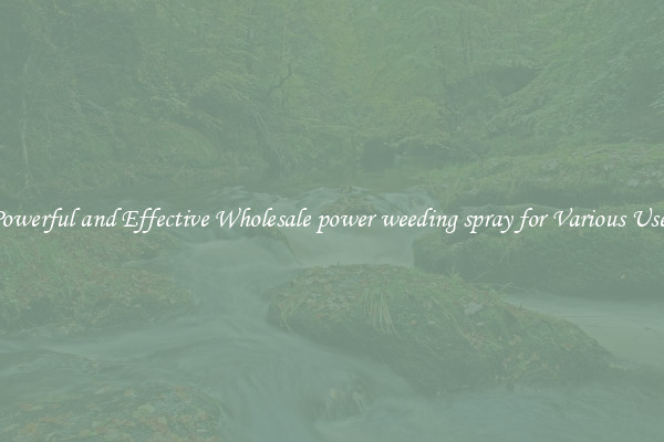 Powerful and Effective Wholesale power weeding spray for Various Uses