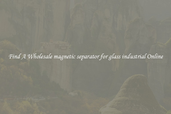 Find A Wholesale magnetic separator for glass industrial Online