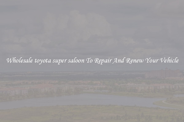 Wholesale toyota super saloon To Repair And Renew Your Vehicle