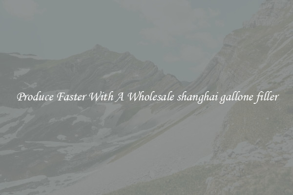 Produce Faster With A Wholesale shanghai gallone filler