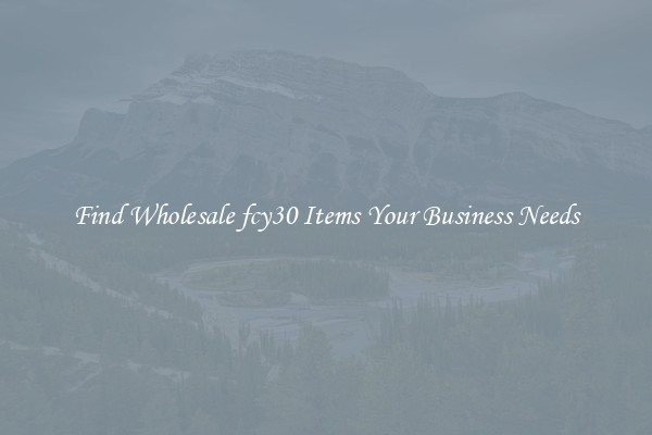 Find Wholesale fcy30 Items Your Business Needs