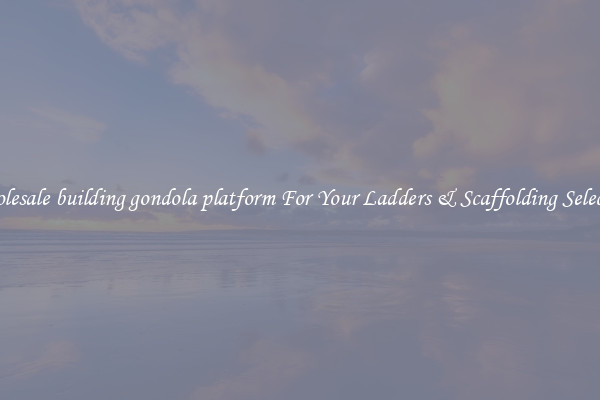 Wholesale building gondola platform For Your Ladders & Scaffolding Selection